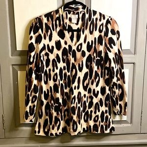 Chicos Fall mid sleeve top  animal print